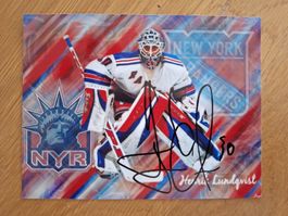Henrik Lundqvist NHL Rangers A4 Autogramm pers gesammelt