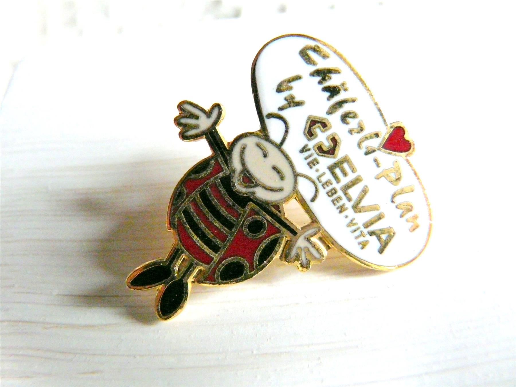 Placchette & Badge: • Chäferli Käfer Elvia      + Versand möglich    pin M6A.18 – Usato da Pully venduto da websurfer1 2