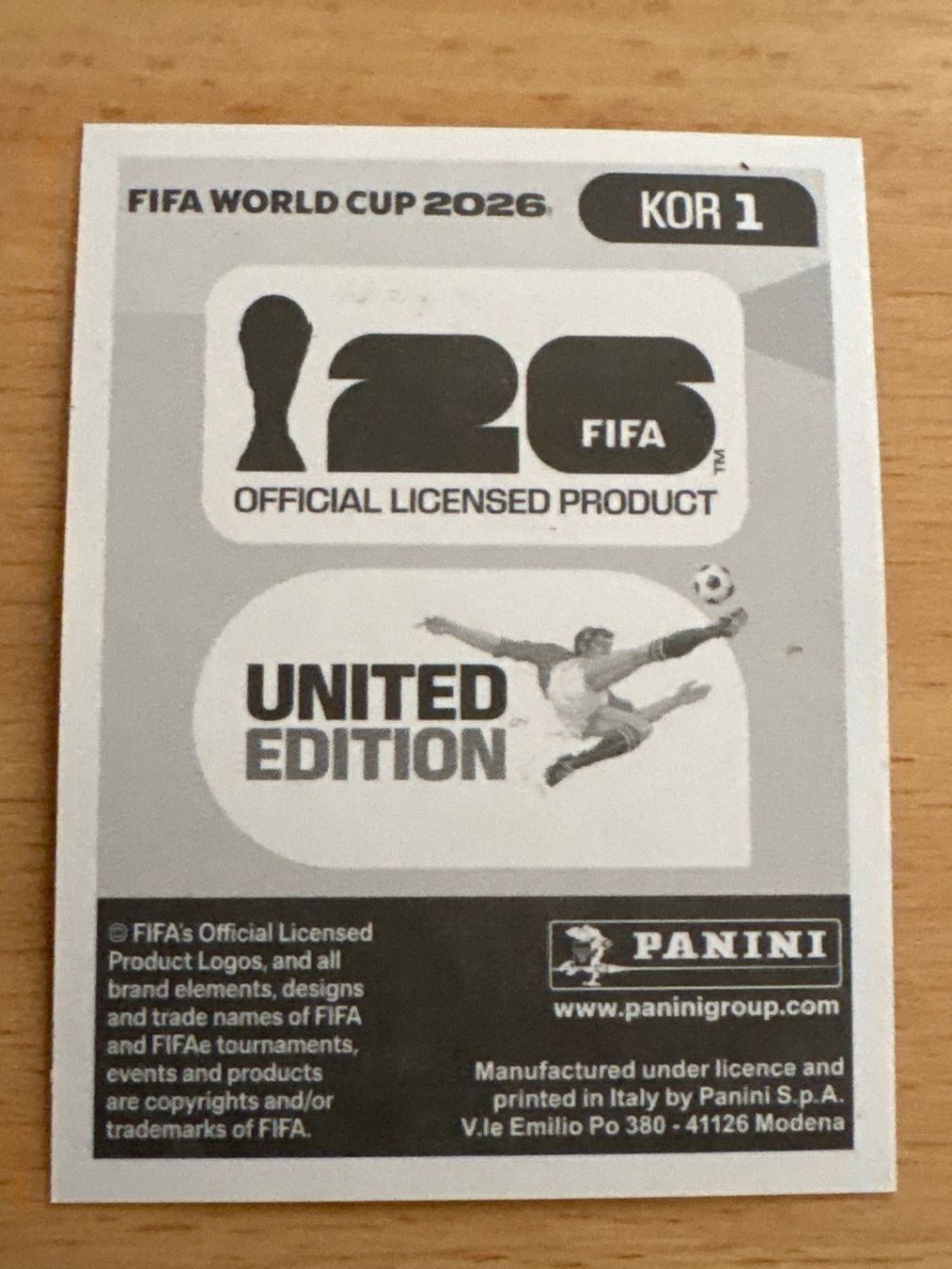 Panini Carte collezionabili: Panini FIFA World Cup 2026 Sticker KFA Kor 1 – Usato da Ibach venduto da lisch3 1