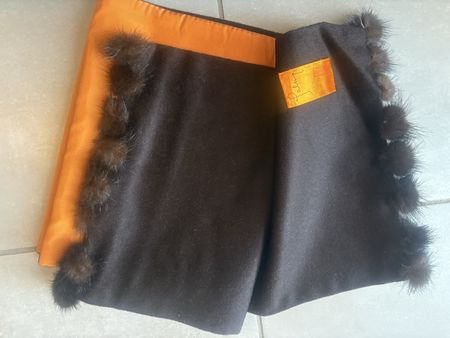 Sciarpa double-face seta/panno