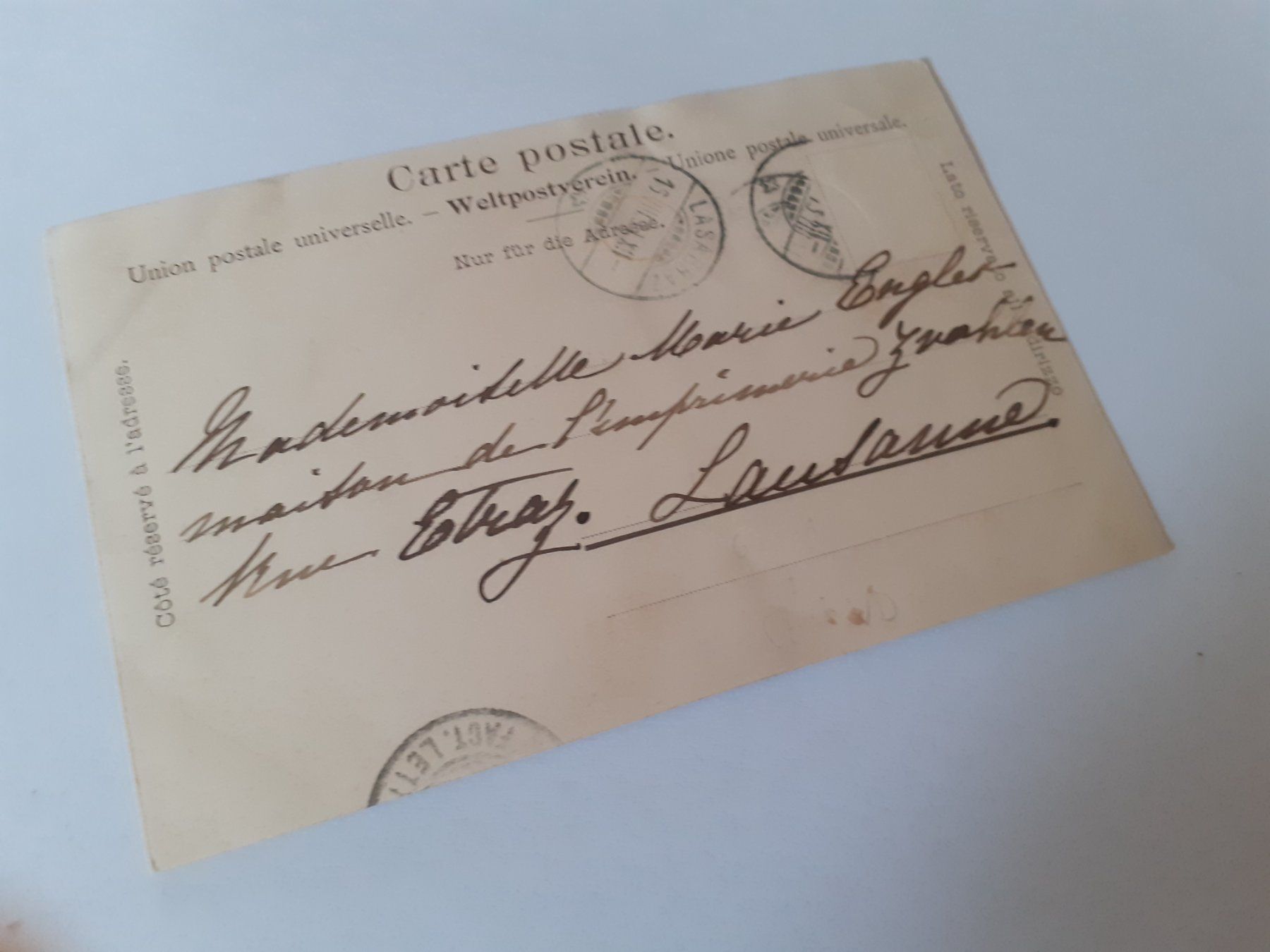 Cartoline postali: VUE GENERALE de LA SARRAZ - 1901 – Usato da Winterthur venduto da Ornyx7 1