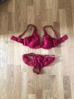 Spitzenunterwäsche BH und Slip/Unterhose rot S