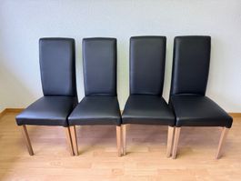 4x Stuhl Boston Conforama, schwarz, Esszimmer