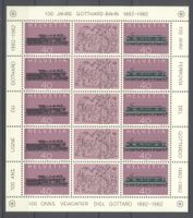 1982, 100 Jahre Gotthard-Bahn, Kleinbogen **