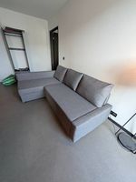 IKEA FRIHETEN Bettsofa dunkelgrau mit Bettkasten