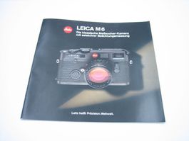 Leica M6 alter Werbeprospekt/Katalog