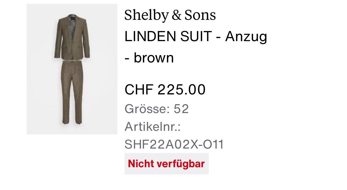 Completi: SHELBY & SONS Anzug – Nuovo (secondo la descrizione) da wettingen venduto da Janah13 8