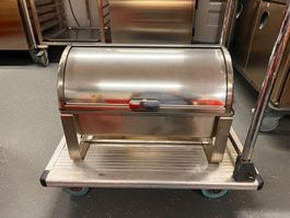 Chafing Dish Edelstahl mit Rollhaube gebraucht guter Zustand