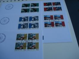 Pro Patria 1998, FDC Satz + 4erblocks, 5 Belege