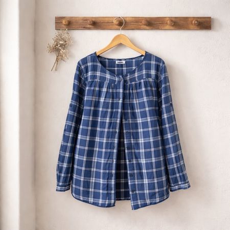 Damen Bluse, Holzfäller Look, Grösse 34,Blau/Weiss kariert