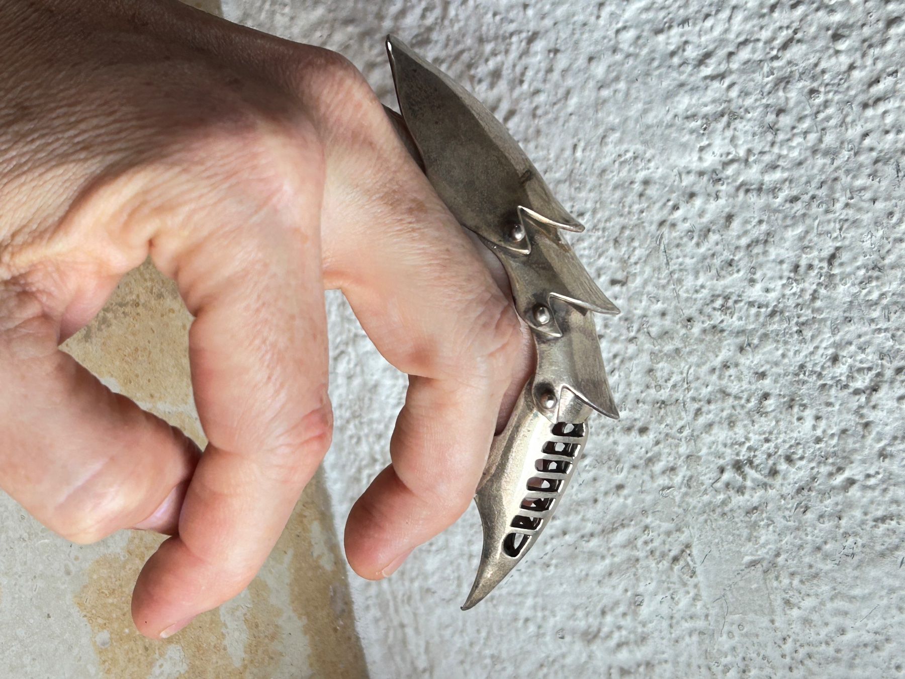 Bagues: GOTHIK- beweglicher Fingerring, Silber sterling! 57 – D'occasion à Laufen par belleskulptur 1