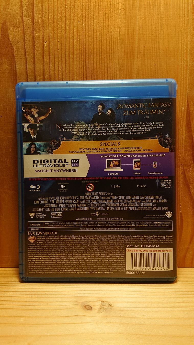 Tutti i DVDs: WINTER'S TALE Blu-Ray mit Colin Farrell – Usato da Wilderswil venduto da Exebub 1