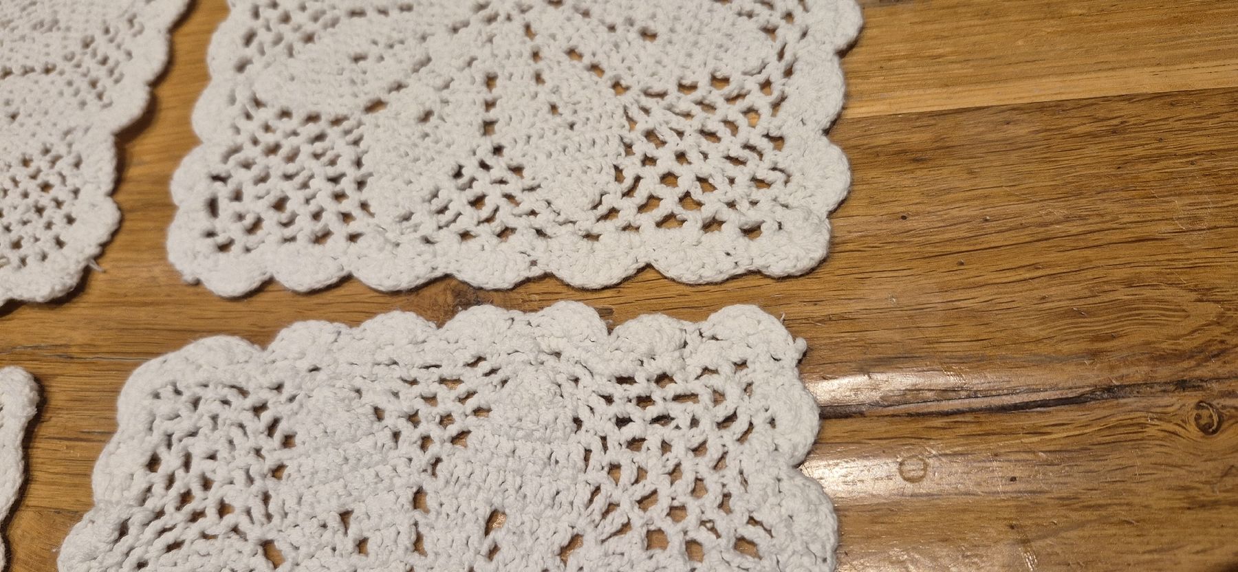 Sottobicchieri: 4er SET Häkeldeckchen, weiss, 15 x 15 cm – Usato da Nottwil venduto da echtMOMO 2