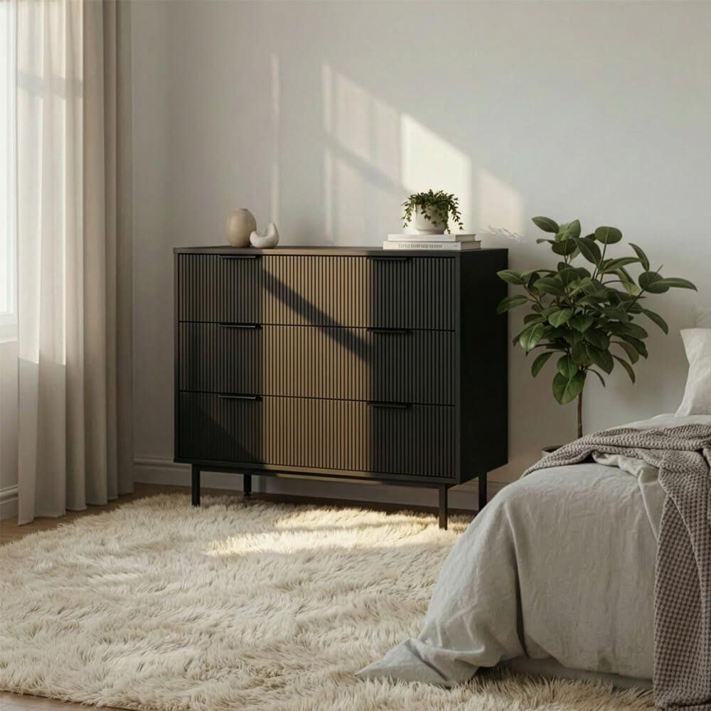 Kommoden: Kommode 90x80cm NALA - Schwarz – Neu und originalverpackt aus Wallenwil von toesstal-vertrieb