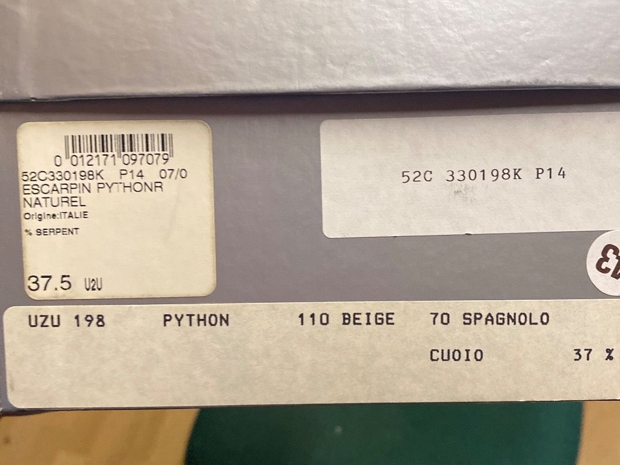 Dior Damenschuhe: CHAUSSURE DAME - CHRISTIAN DIOR - PYTHON - UNIQUE – Neu (gemäss Beschreibung) aus Le Brassus von cinema13 5