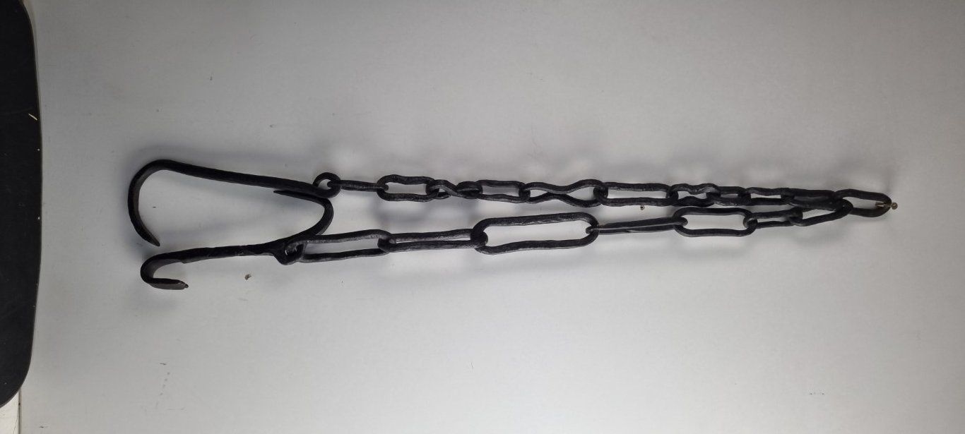 Alle Werkzeuge: Kette handgeschmiedet Herdkette Bremskette antik – Gebraucht aus Flums von Flumsantik 3
