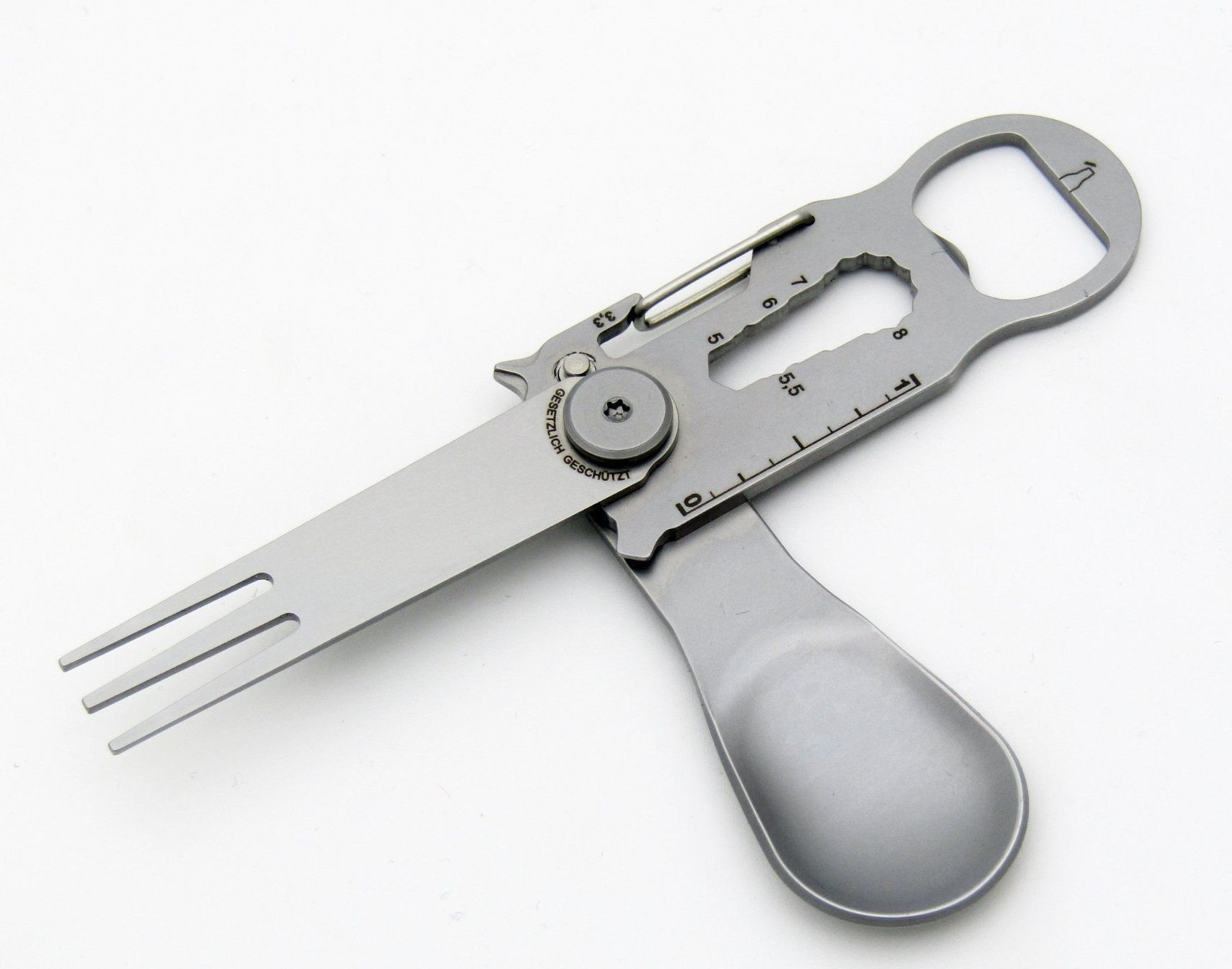 Portachiavi: Richartz MINI Multitool, Schlüsselanhänger m. Löffel + Gabel – Nuovo e nell'imballaggio originale da Berneck venduto da imp0308 1
