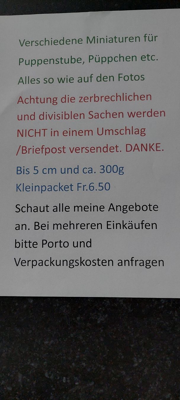 Puppen: Miniatur Puppenkleidchen  – Neu (gemäss Beschreibung) aus Muri AG von nindo1 1