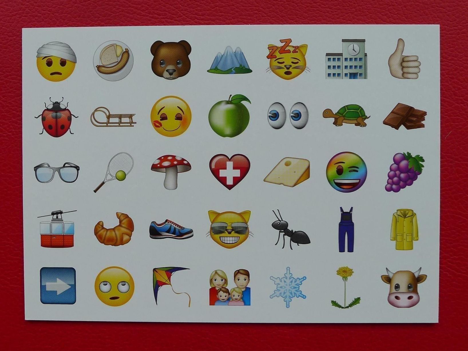 Tutti i francobolli: 2017, Emojis, moderne Postkarte – Usato da Sursee venduto da Luzernerraute 1