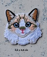 RAGDOLL KATZE - Aufnäher - Aufbügler - Stickerei - 4,8x4,8cm