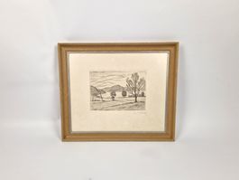Zeichnung "Türlersee" von ERNST E. SCHLATTER (20x14cm)