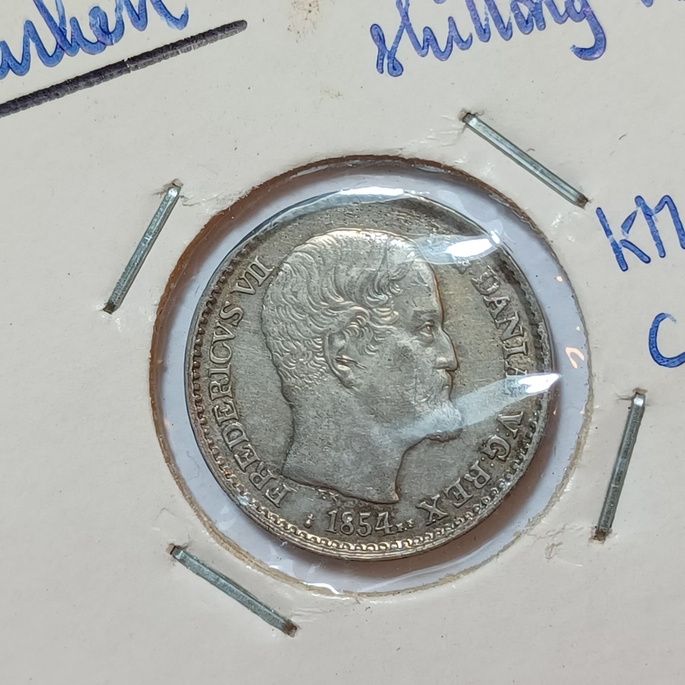 Alle Münzen: 4 Skilling Rigsmont 1854 Dänemark – Gebraucht aus Pfäffikon ZH von Welt_Muenzen