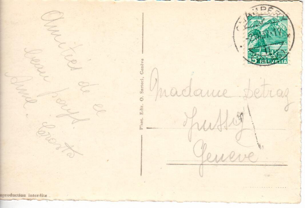 Cartoline postali: Champéry – Usato da Wolhusen venduto da Curver9 1