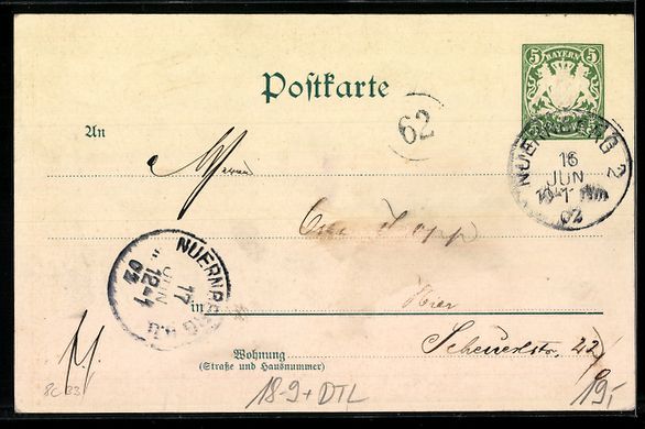 Cancelleria postale: Litho Nürnberg, 50 jähriges Jubiläum  – Usato da Berlin venduto da bartko-reher 1