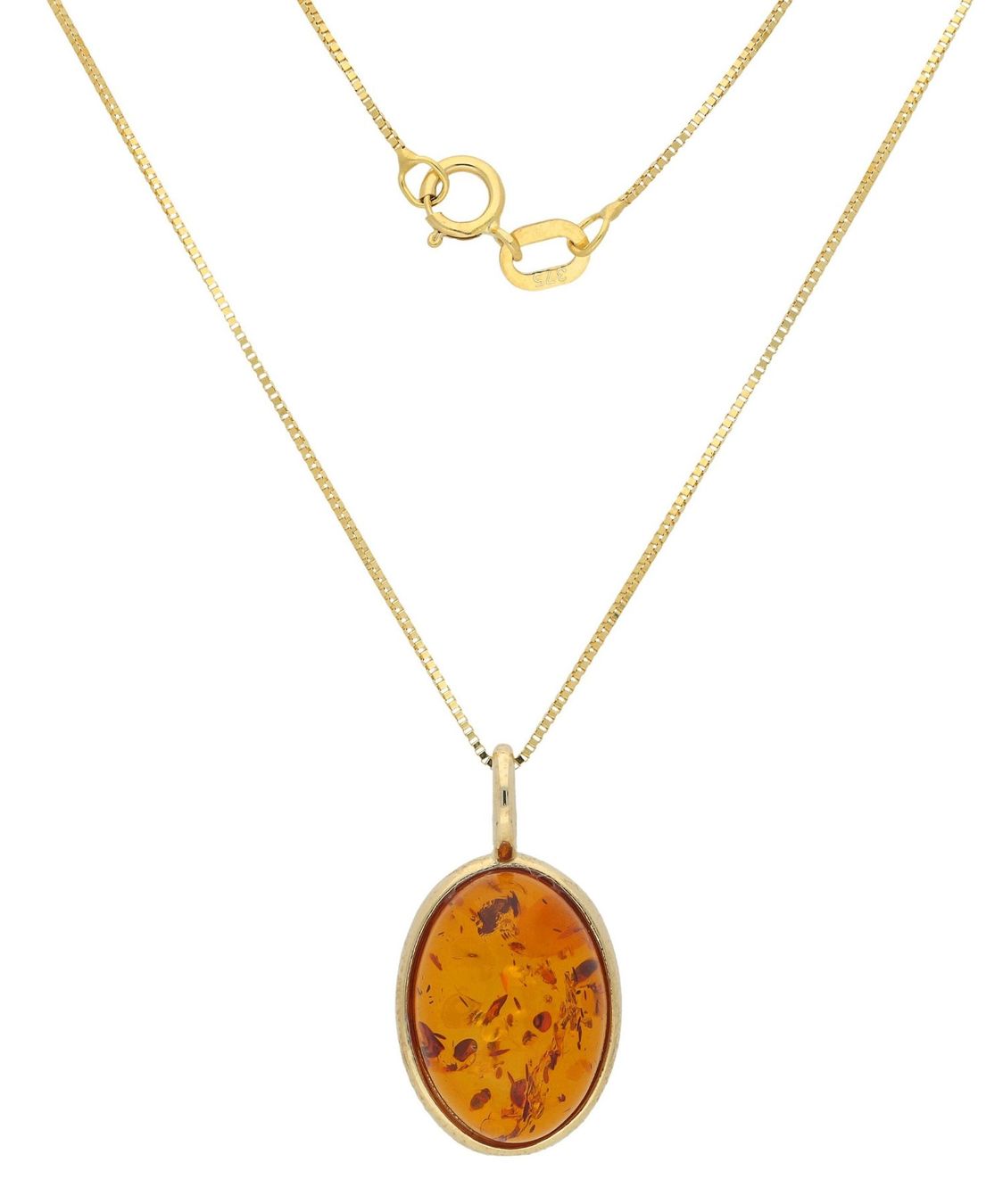 Catenine: Kette mit Anhänger Bernstein – Nuovo e nell'imballaggio originale da Hemmental venduto da Royalgold 1