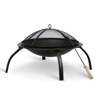 Feuerschale Ø 56 cm + Deckel + Auflagerost Feuerstelle Feuer