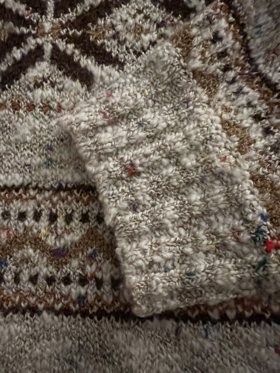 Maglioni & Felpe: Vintage Rollkragenpullover Bleyle  Beige mit Muster, Gr.S/M – Usato da Luterbach venduto da vatab 4
