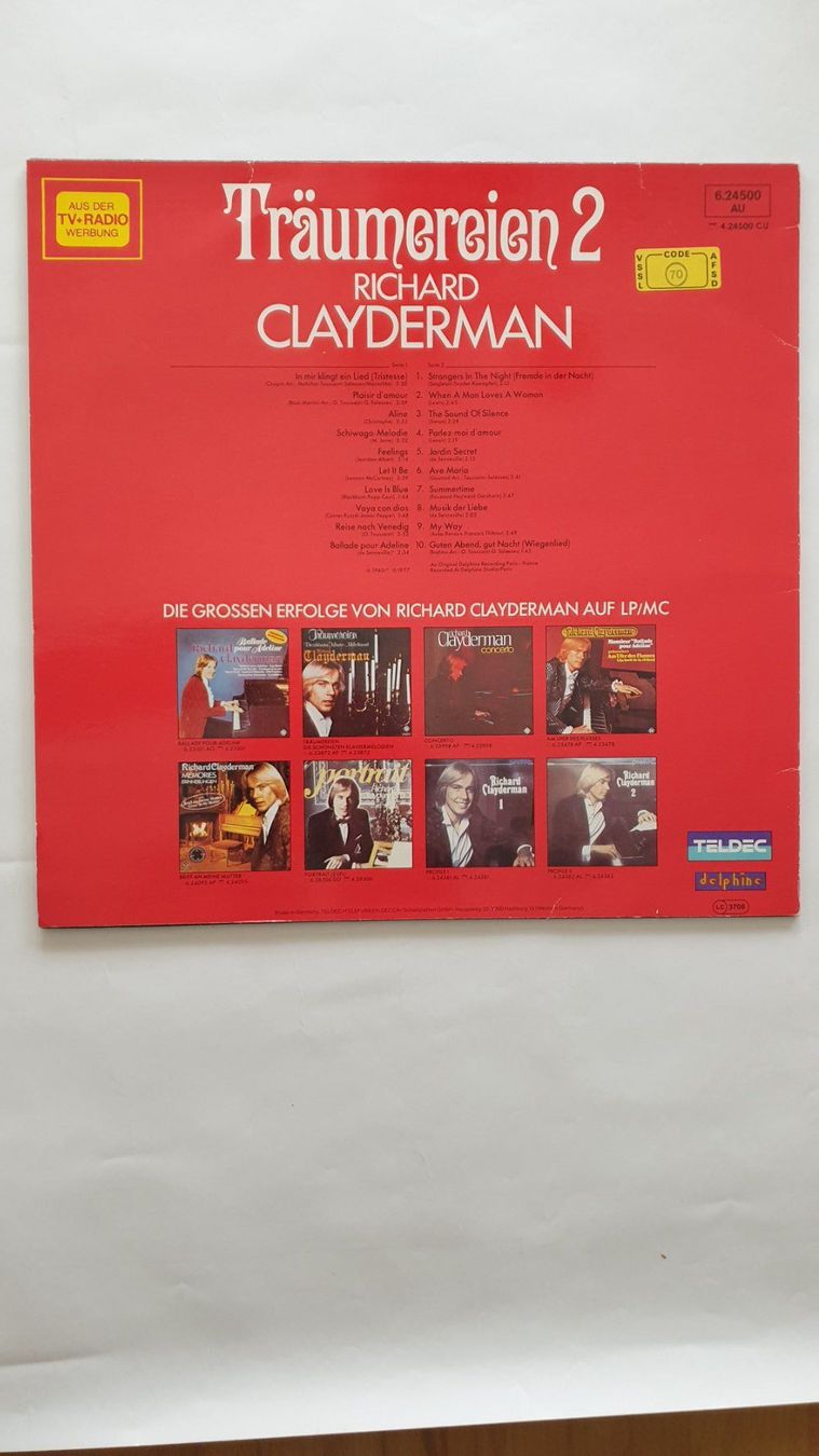 Dischi in vinile: Richard Clayderman. 3 Schallplatten. – Usato da Goldach venduto da armando_r 4