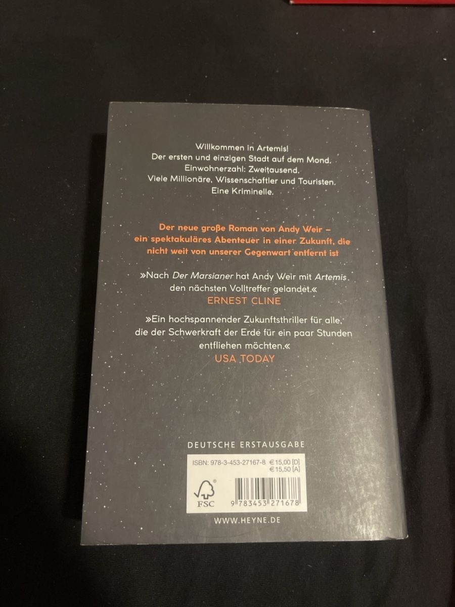 Bücher: Andy Weir Artemis  – Gebraucht aus Aarau von  1