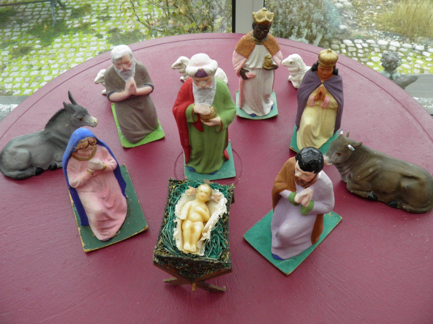 Figuren: Weihnachtsfiguren, antik, ca. 1929 – Gebraucht aus Wettingen von Marsoleum
