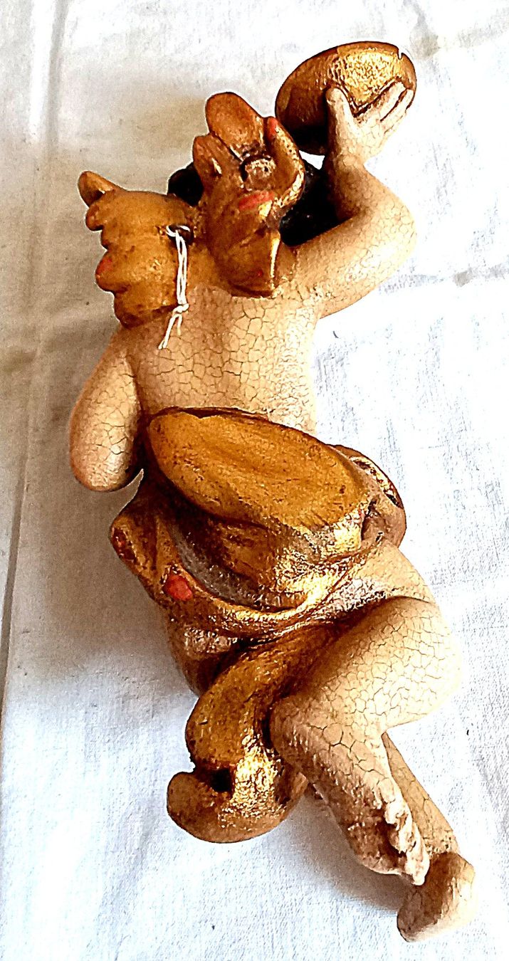 Statuette: Rokoko Engelputte mit Kerzenhalter – Usato da Baar venduto da 2cvbaar 3