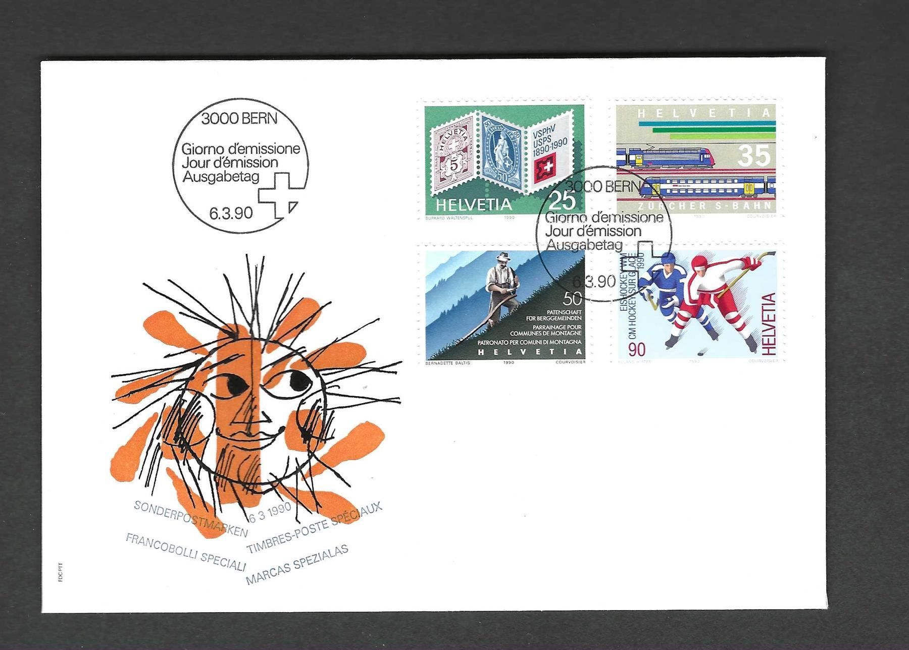 Tutti i francobolli: CH FDC Satz 1990 – Usato da Koblenz venduto da Markenhimmel