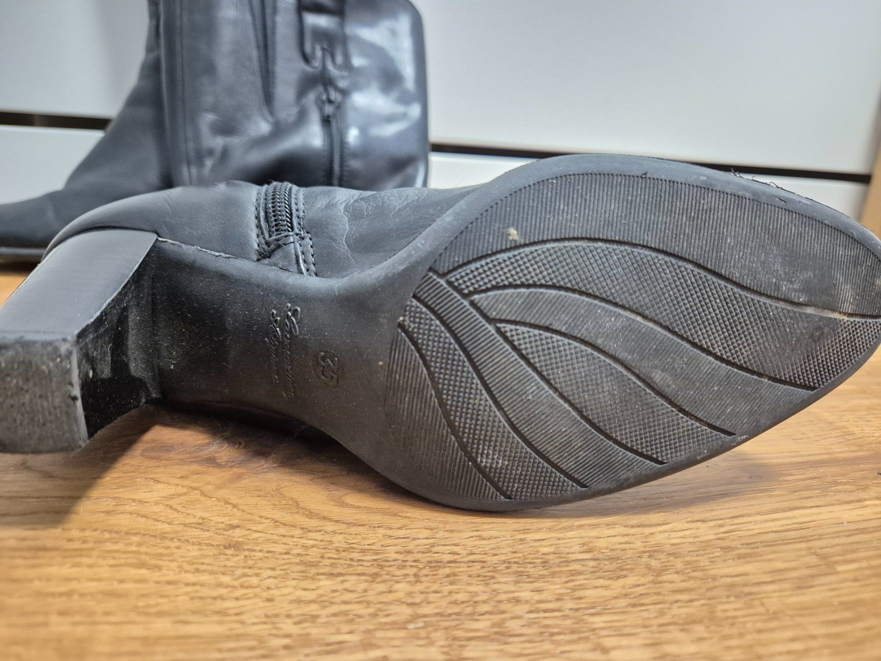 Damenschuhe: Western Lederstiefel, Grösse 35, schwarz – Gebraucht aus Vallon von Penny31 4