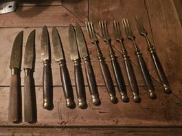 5 fourchettes 4 couteaux STAHL BRONCE + 2 couteaux uciatus