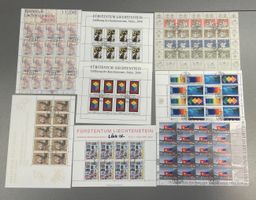 Liechtenstein 8 Kleinbogen diverse ab Jahr 1998 gestempelt