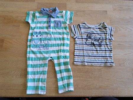 Sommer Set: Strampler und T-Shirt, Grösse 68/6 Monate