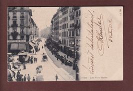 GENEVE - Les Rues basses - 1902 Obl. linéaire