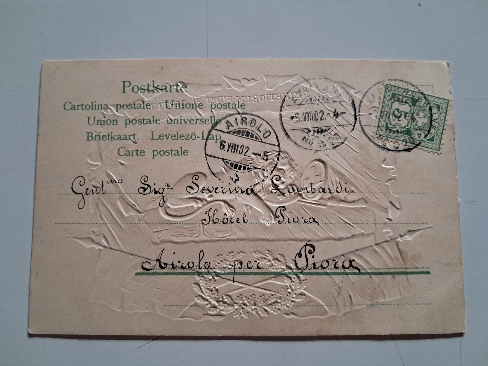Cartoline postali: Lucerna  alla fedeltà e al coraggio degli Svizzeri – Usato da Gorduno venduto da ema_7yhp 1
