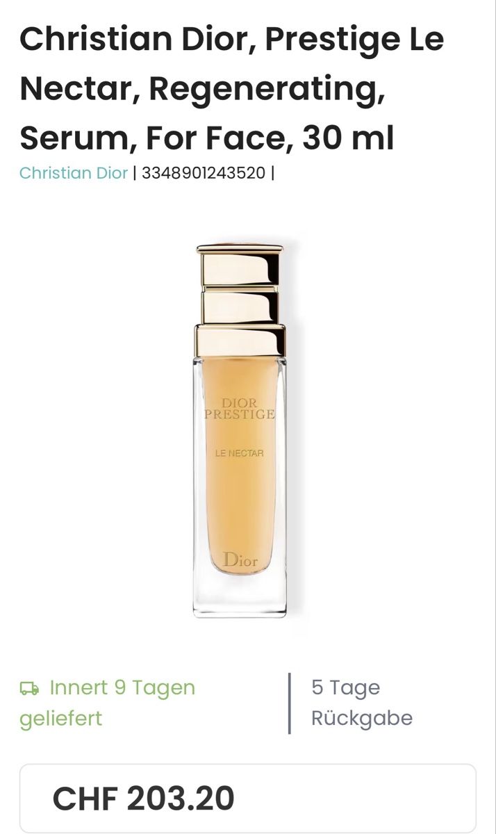 Dior Cura del viso: Dior Prestige Le Nectar Serum 30ml - neu! – Nuovo (secondo la descrizione) da Niederglatt ZH venduto da karinso 5