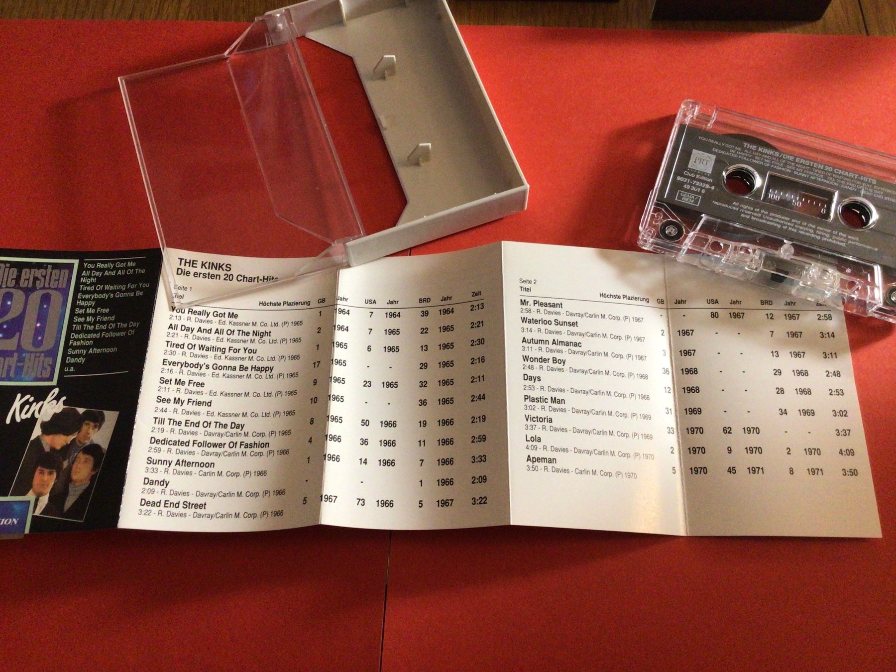 Cassettes audio: The KINKS die ersten 20 Chart-Hits MC – D'occasion à Steinach par Quarkie 2