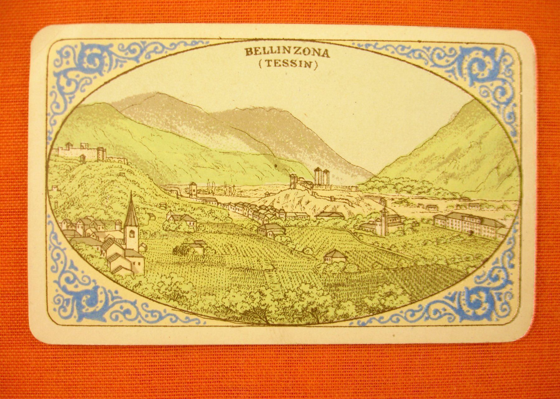 Grafiken & Lithographien: BELLINZONA, LITHOGRAPHIE UM 1900 – Gebraucht aus Grüningen von Kartensammler