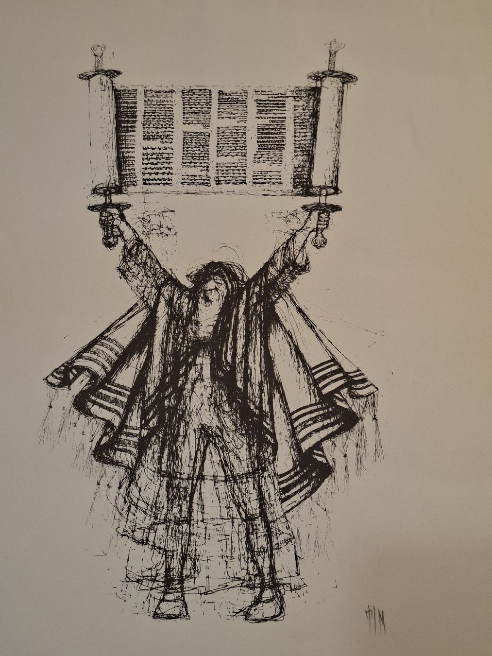 Grafica & Litografie: Louis Mittelberg Lithographie Handsigniert Torah .. – Usato da Volketswil venduto da benluke 1