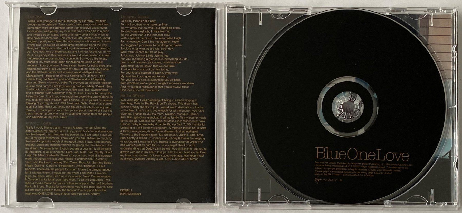 CD: Blue, One Love – Usato da Flums venduto da Asquillo 2