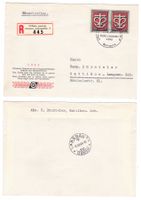 Lettre R. de Bellinzona cachet S258 pour Gattikon le 2.III.4