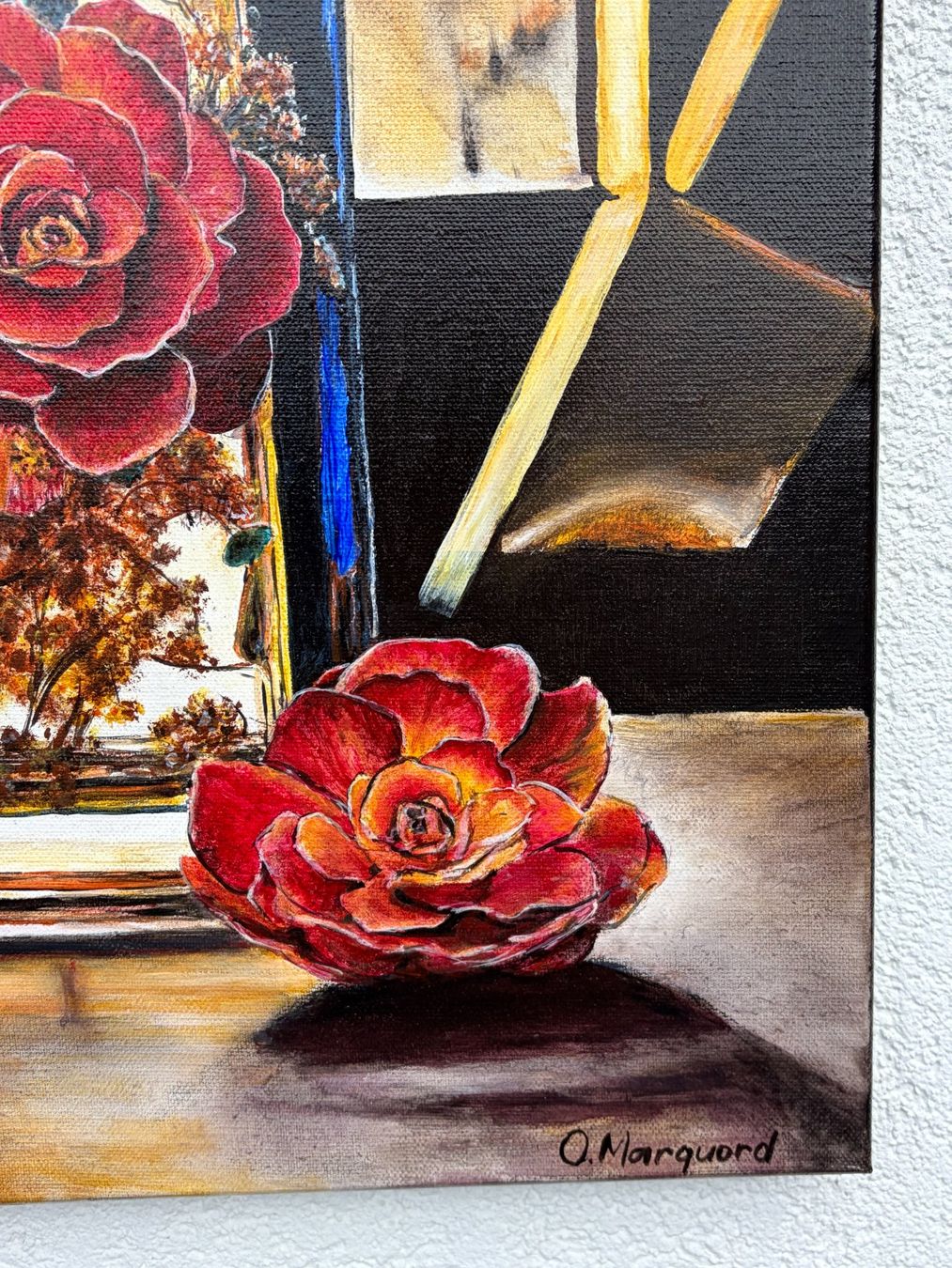 Dipinti: Acryl Gemälde Blumen 50x70 cm – Usato da Boll venduto da NRie 1