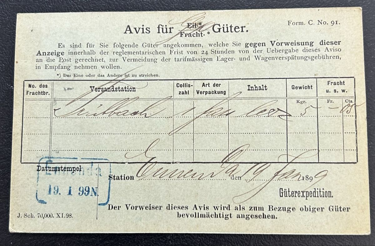Alle Briefmarken: Avis Karte Ennenda – Gebraucht aus Horw von Tellbub 1